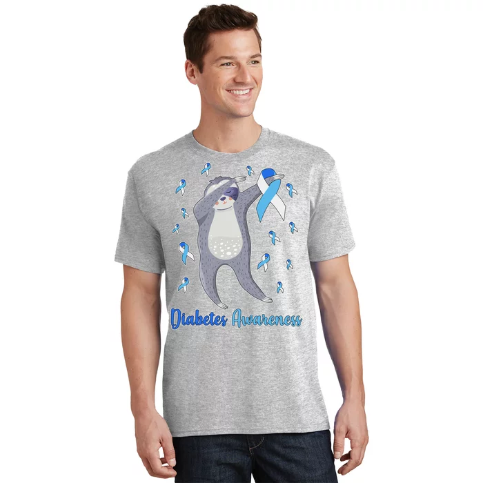 Diabetes Awareness Dabbing Sloth T-Shirt