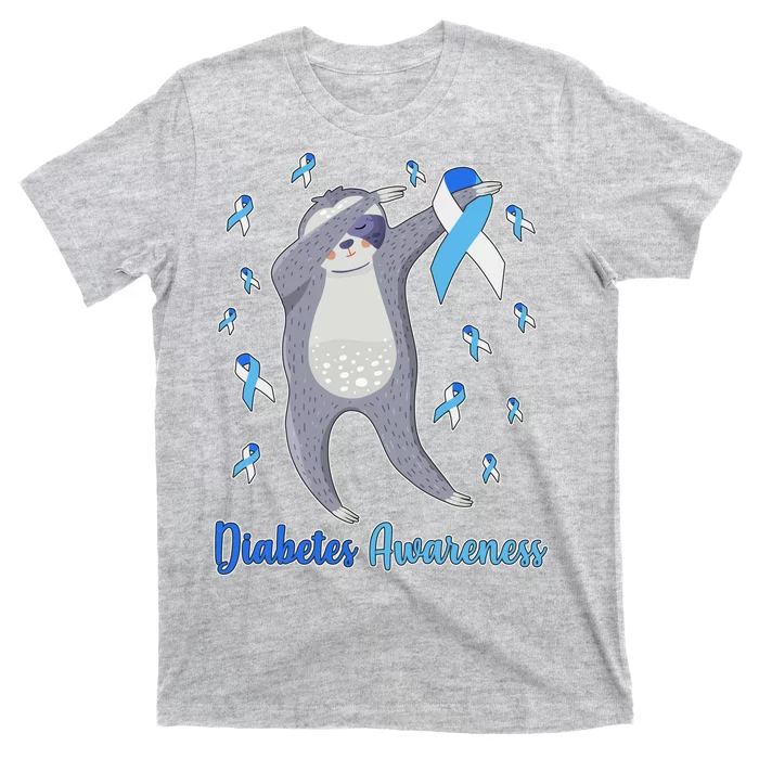 Diabetes Awareness Dabbing Sloth T-Shirt