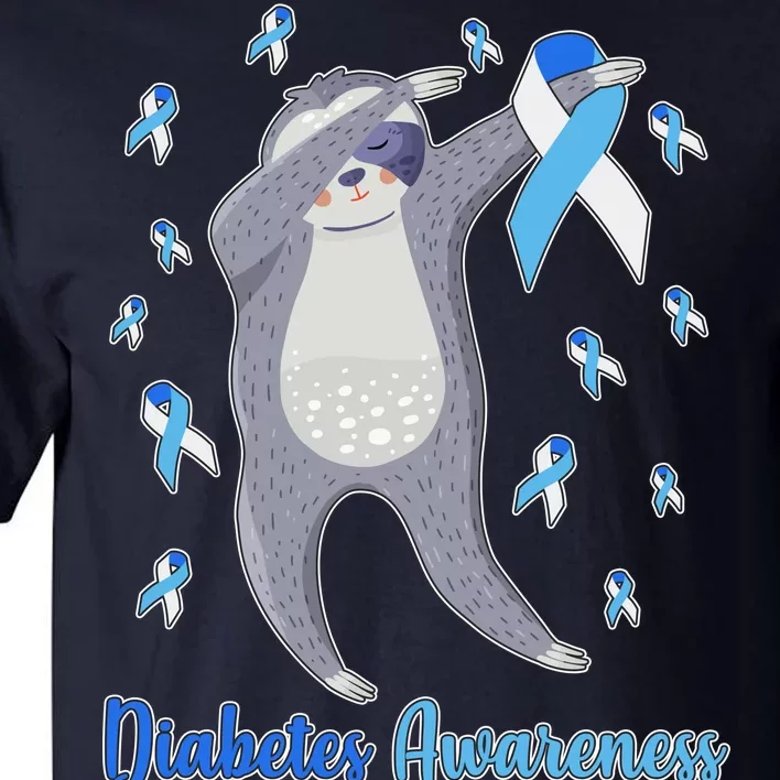 Diabetes Awareness Dabbing Sloth Tall T-Shirt