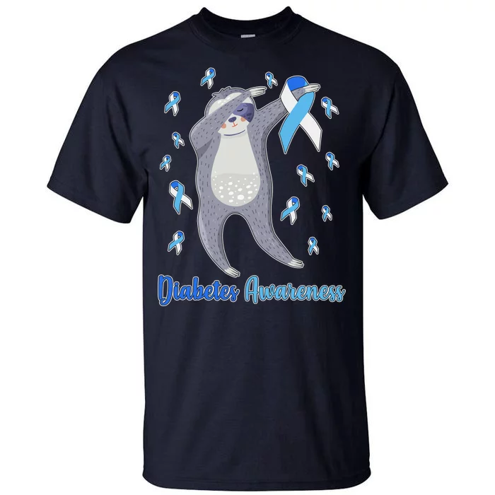 Diabetes Awareness Dabbing Sloth Tall T-Shirt