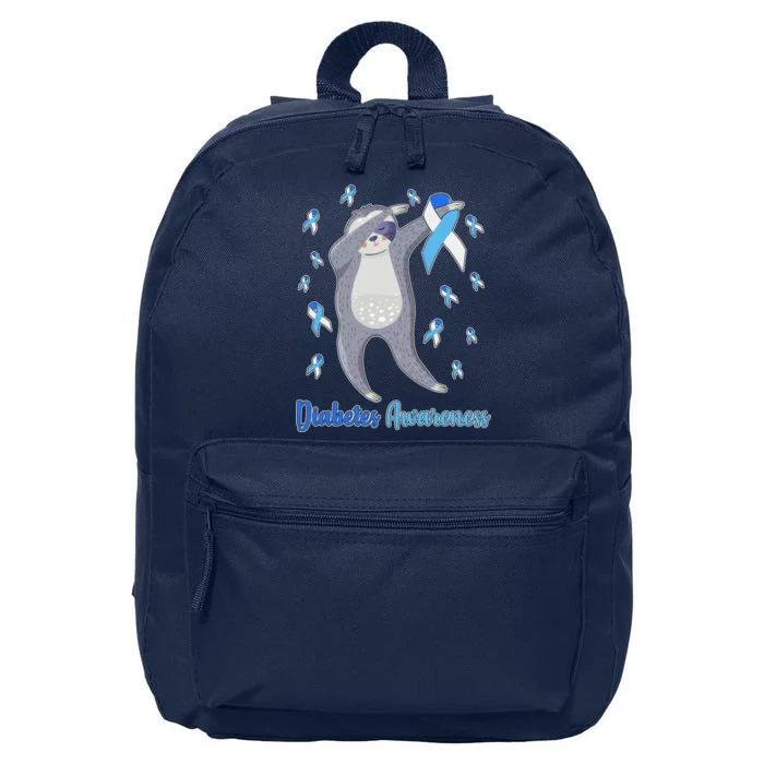 Diabetes Awareness Dabbing Sloth 16 in Basic Backpack