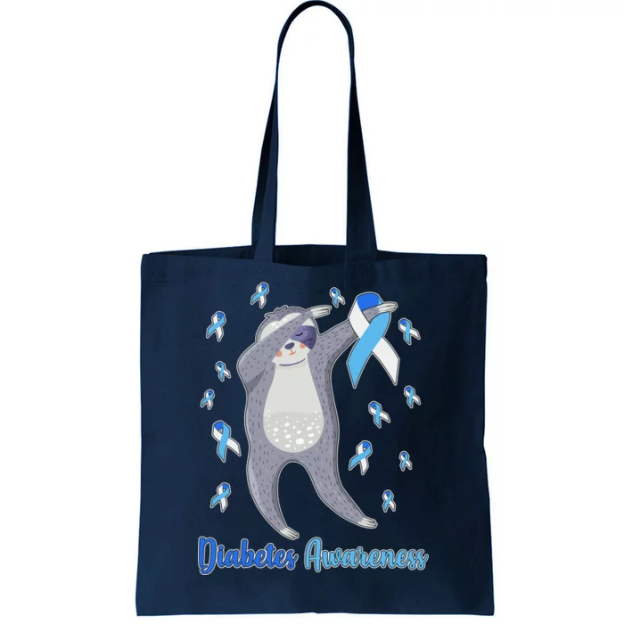 Diabetes Awareness Dabbing Sloth Tote Bag