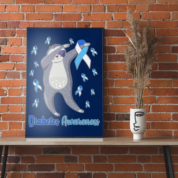 Diabetes Awareness Dabbing Sloth Poster