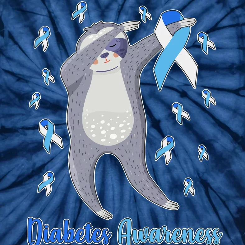 Diabetes Awareness Dabbing Sloth Tie-Dye T-Shirt