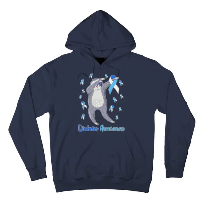 Diabetes Awareness Dabbing Sloth Tall Hoodie