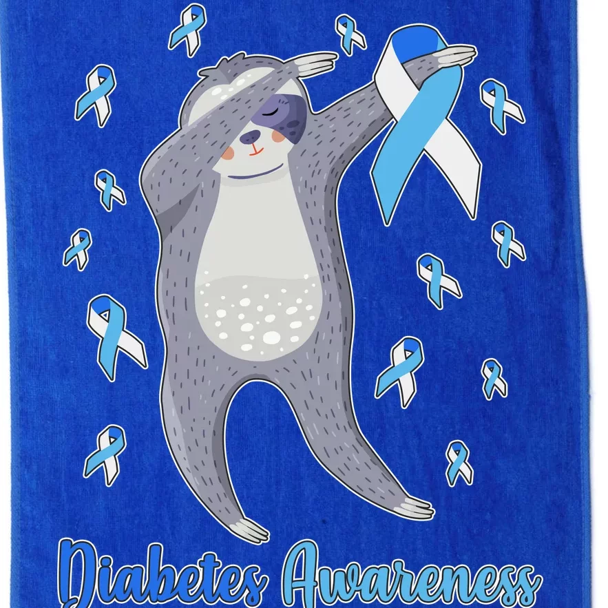 Diabetes Awareness Dabbing Sloth Platinum Collection Golf Towel