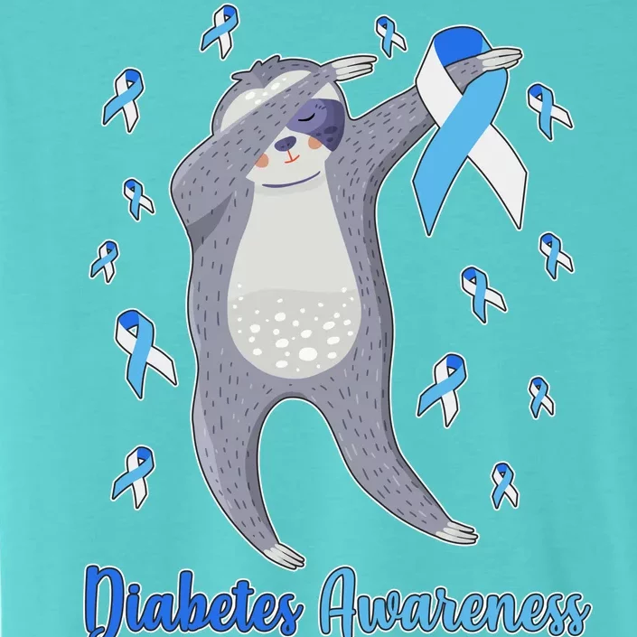 Diabetes Awareness Dabbing Sloth ChromaSoft Performance T-Shirt