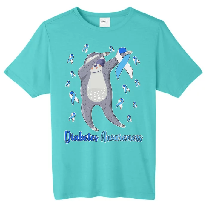 Diabetes Awareness Dabbing Sloth ChromaSoft Performance T-Shirt