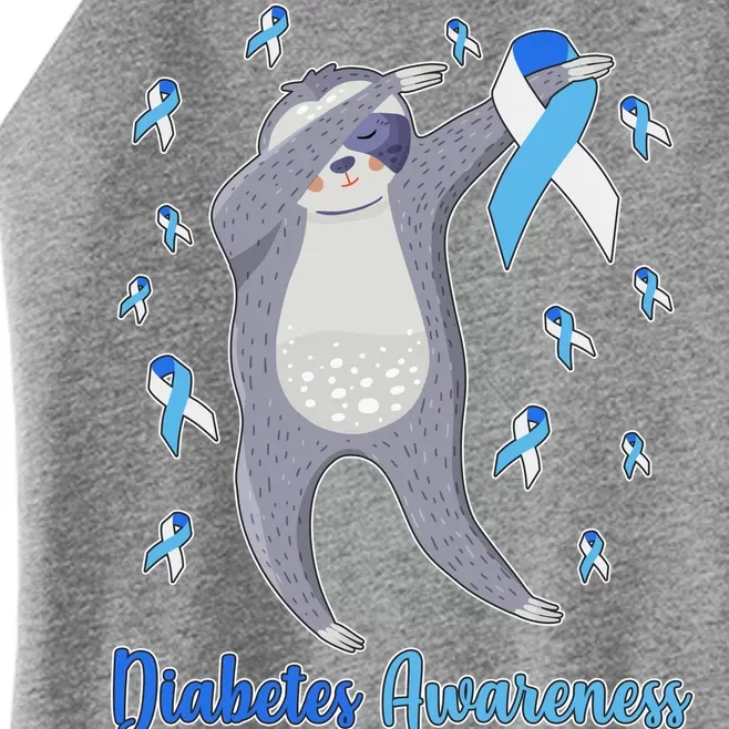 Diabetes Awareness Dabbing Sloth Women’s Perfect Tri Rocker Tank