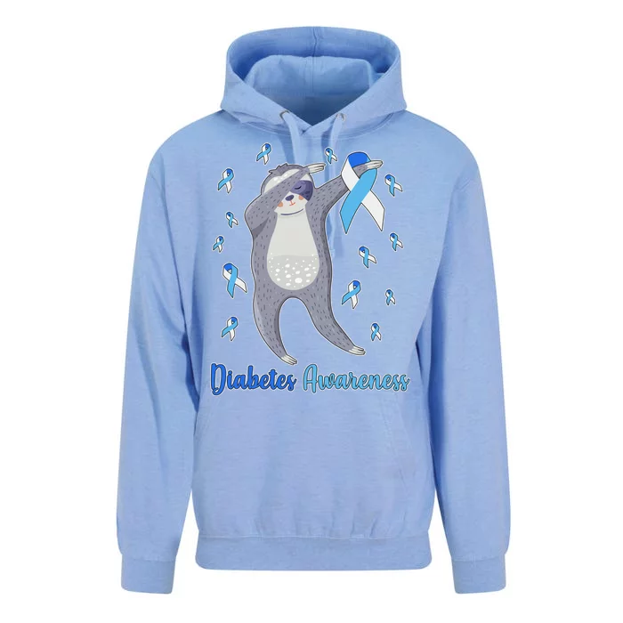 Diabetes Awareness Dabbing Sloth Unisex Surf Hoodie