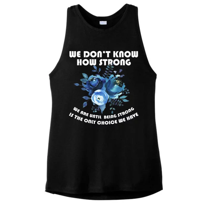 Diabetes Awareness Florial Ladies Tri-Blend Wicking Tank