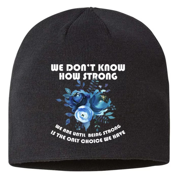 Diabetes Awareness Florial 8 1/2in Sustainable Knit Beanie