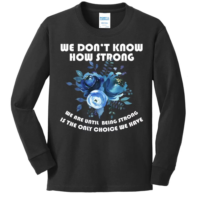 Diabetes Awareness Florial Kids Long Sleeve Shirt