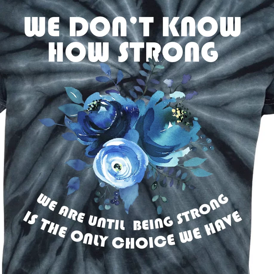 Diabetes Awareness Florial Kids Tie-Dye T-Shirt