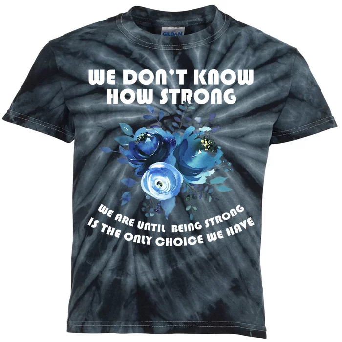 Diabetes Awareness Florial Kids Tie-Dye T-Shirt