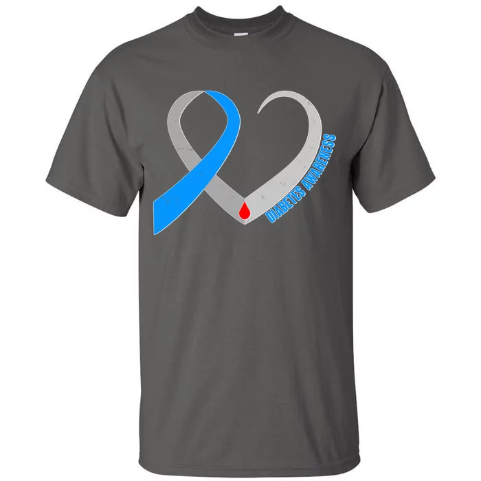 Diabetes Awareness Heart Tall T-Shirt