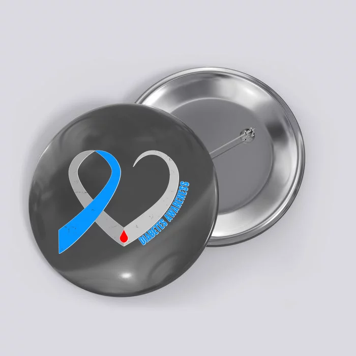 Diabetes Awareness Heart Button