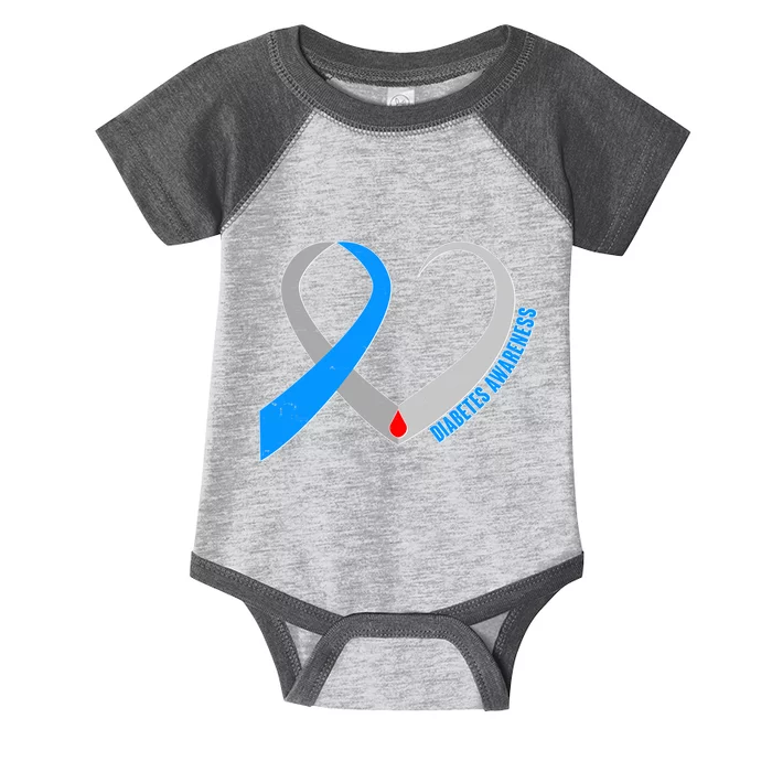 Diabetes Awareness Heart Infant Baby Jersey Bodysuit