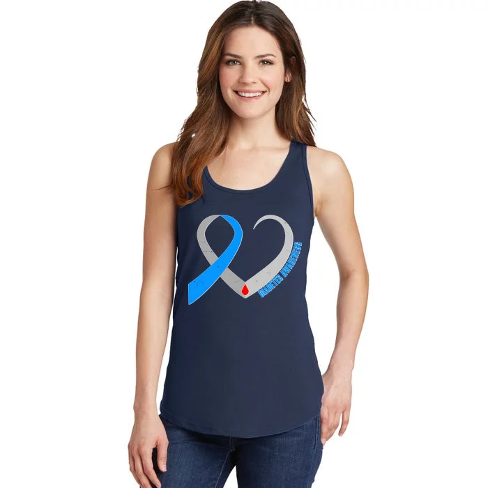 Diabetes Awareness Heart Ladies Essential Tank