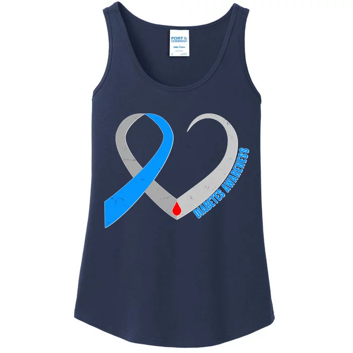 Diabetes Awareness Heart Ladies Essential Tank