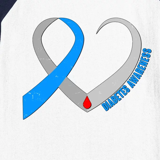 Diabetes Awareness Heart Baseball Sleeve Shirt