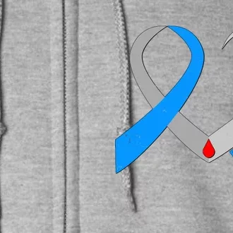 Diabetes Awareness Heart Full Zip Hoodie