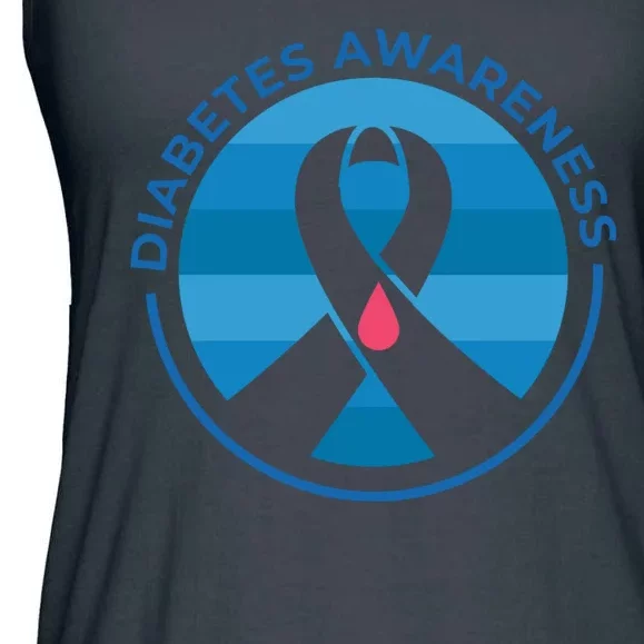 Diabetes Awareness Symbol Ladies Essential Flowy Tank