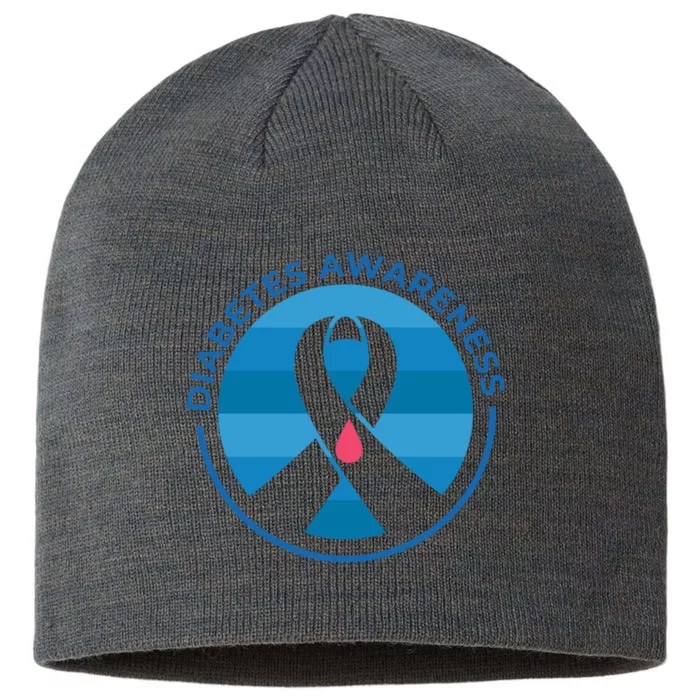 Diabetes Awareness Symbol 8 1/2in Sustainable Knit Beanie