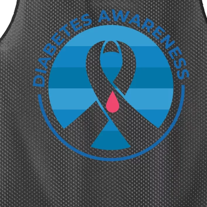 Diabetes Awareness Symbol Mesh Reversible Basketball Jersey Tank