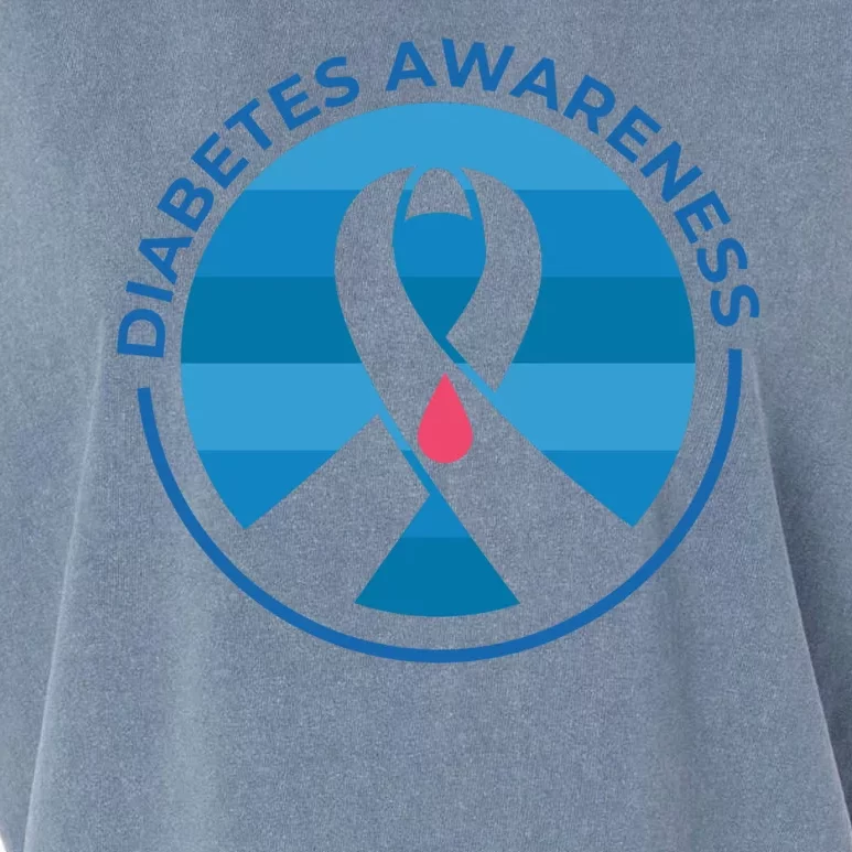 Diabetes Awareness Symbol Garment-Dyed Women's Muscle Tee