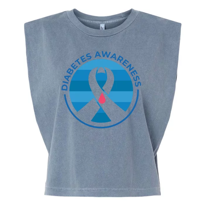 Diabetes Awareness Symbol Garment-Dyed Women's Muscle Tee