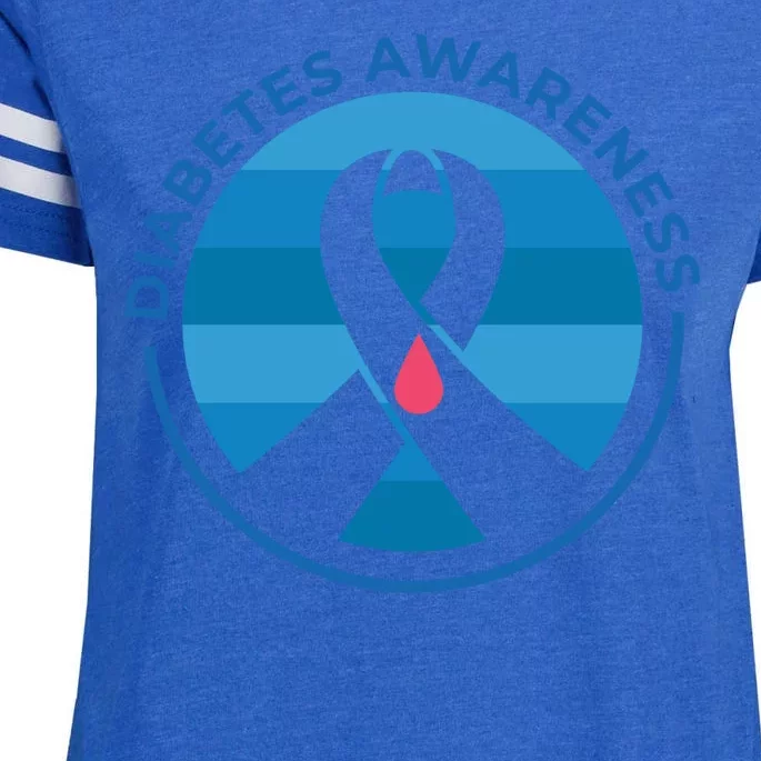 Diabetes Awareness Symbol Enza Ladies Jersey Football T-Shirt