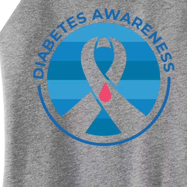 Diabetes Awareness Symbol Women’s Perfect Tri Rocker Tank