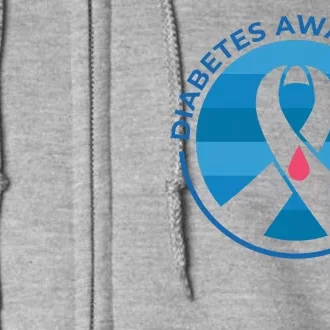 Diabetes Awareness Symbol Full Zip Hoodie