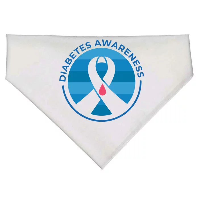 Diabetes Awareness Symbol USA-Made Doggie Bandana