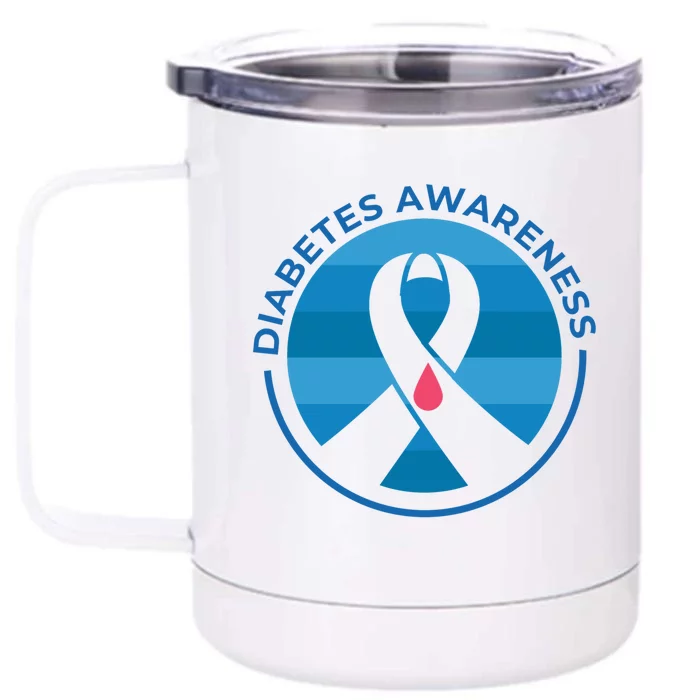 Diabetes Awareness Symbol Front & Back 12oz Stainless Steel Tumbler Cup