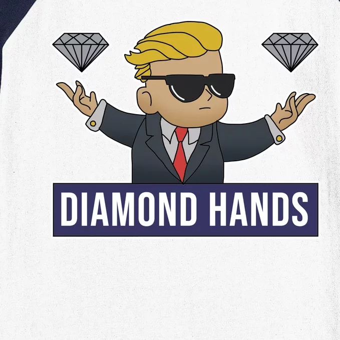 Diamond Hands Funny Stock Meme Baseball Sleeve Shirt