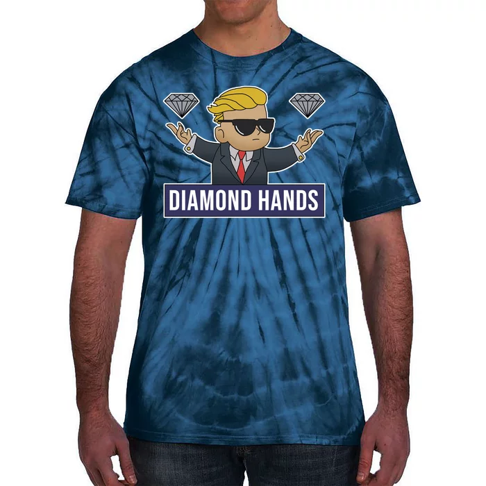 Diamond Hands Funny Stock Meme Tie-Dye T-Shirt