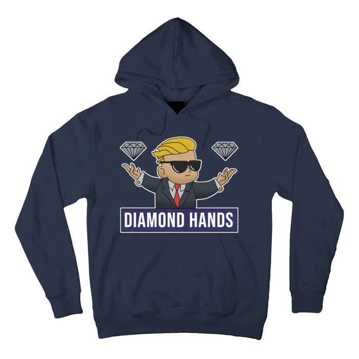 Diamond Hands Funny Stock Meme Tall Hoodie