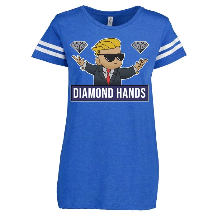 Diamond Hands Funny Stock Meme Enza Ladies Jersey Football T-Shirt