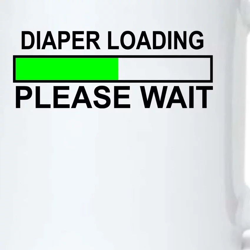 Diaper Loading Please Wait Black Color Changing Mug