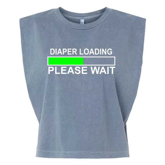 Diaper Loading Please Wait Garment-Dyed Women's Muscle Tee