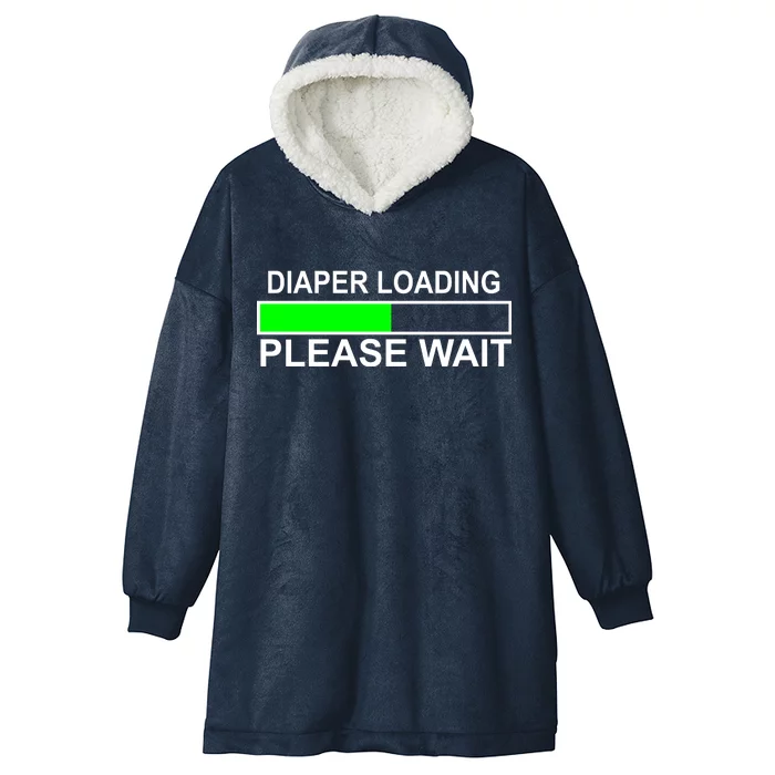 Diaper Loading Please Wait Hooded Wearable Blanket