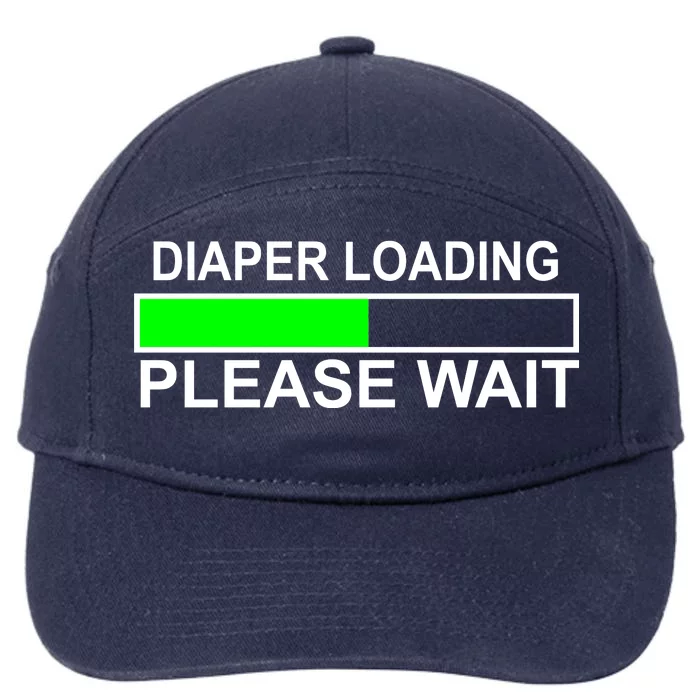 Diaper Loading Please Wait 7-Panel Snapback Hat