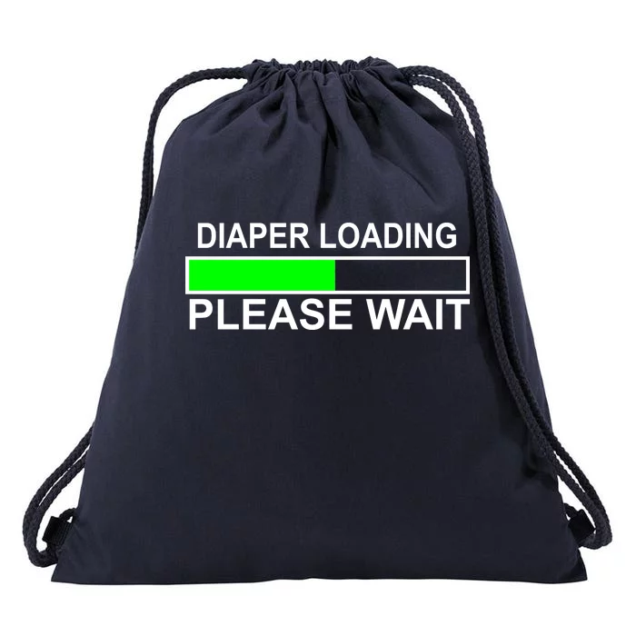 Diaper Loading Please Wait Drawstring Bag