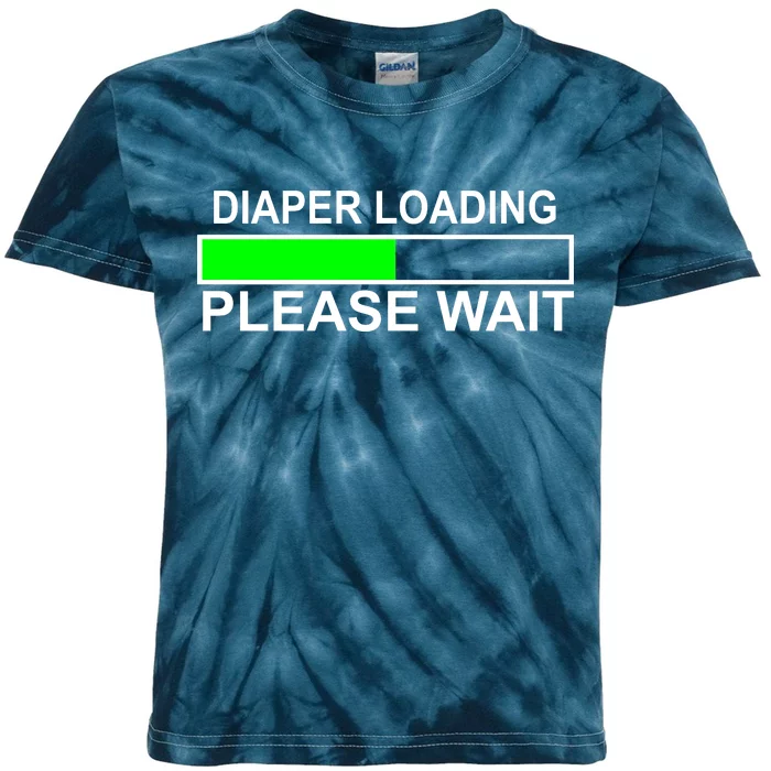 Diaper Loading Please Wait Kids Tie-Dye T-Shirt