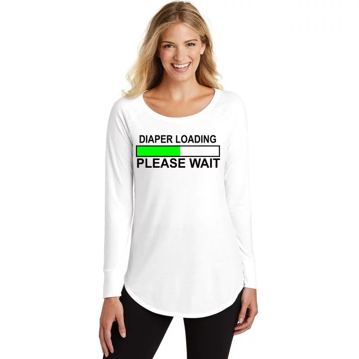 Diaper Loading Please Wait Women's Perfect Tri Tunic Long Sleeve Shirt