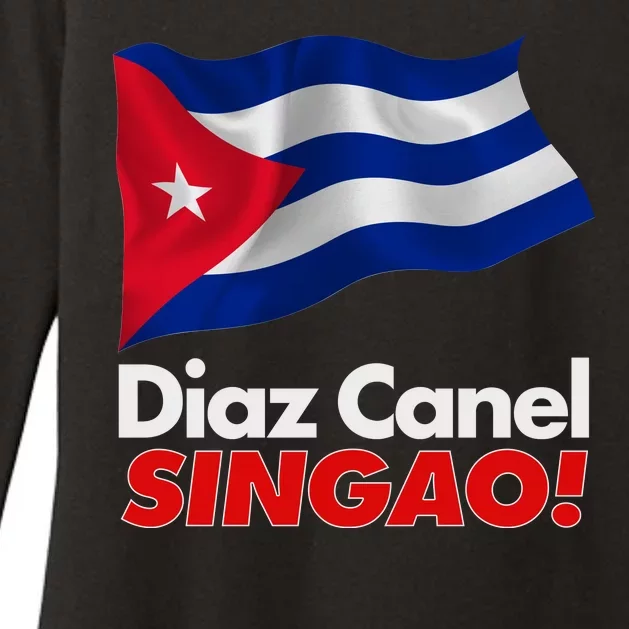 Diaz Canel Singao! Cuban Flag Womens CVC Long Sleeve Shirt