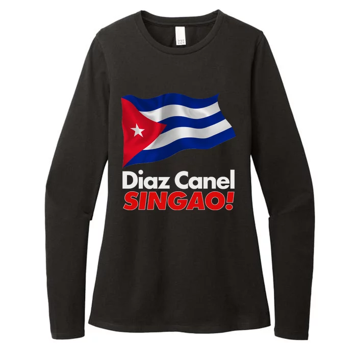 Diaz Canel Singao! Cuban Flag Womens CVC Long Sleeve Shirt