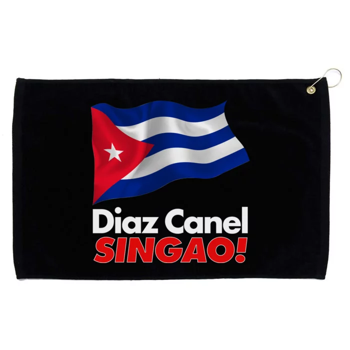 Diaz Canel Singao! Cuban Flag Grommeted Golf Towel